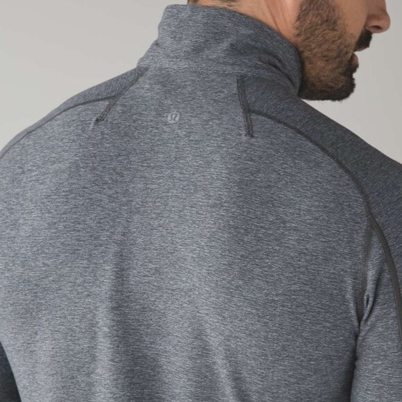 Lululemon Surge Warm 1/2 Zip *Silver Heathered Dark Slate Size M / L - Picture 3 of 14